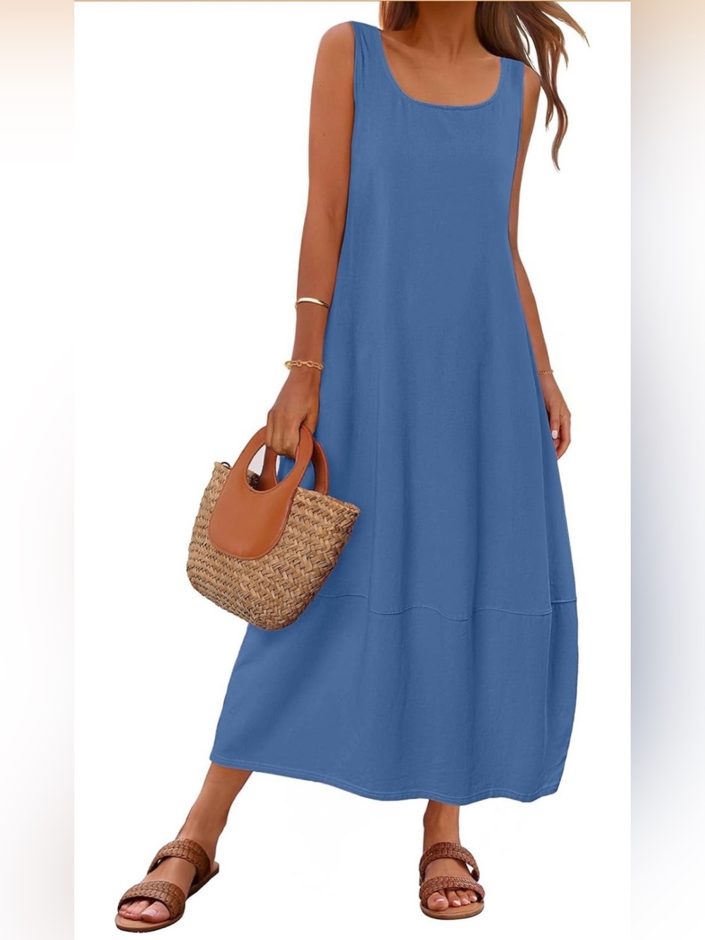 Merokeety Sleeveless Maxi Dress